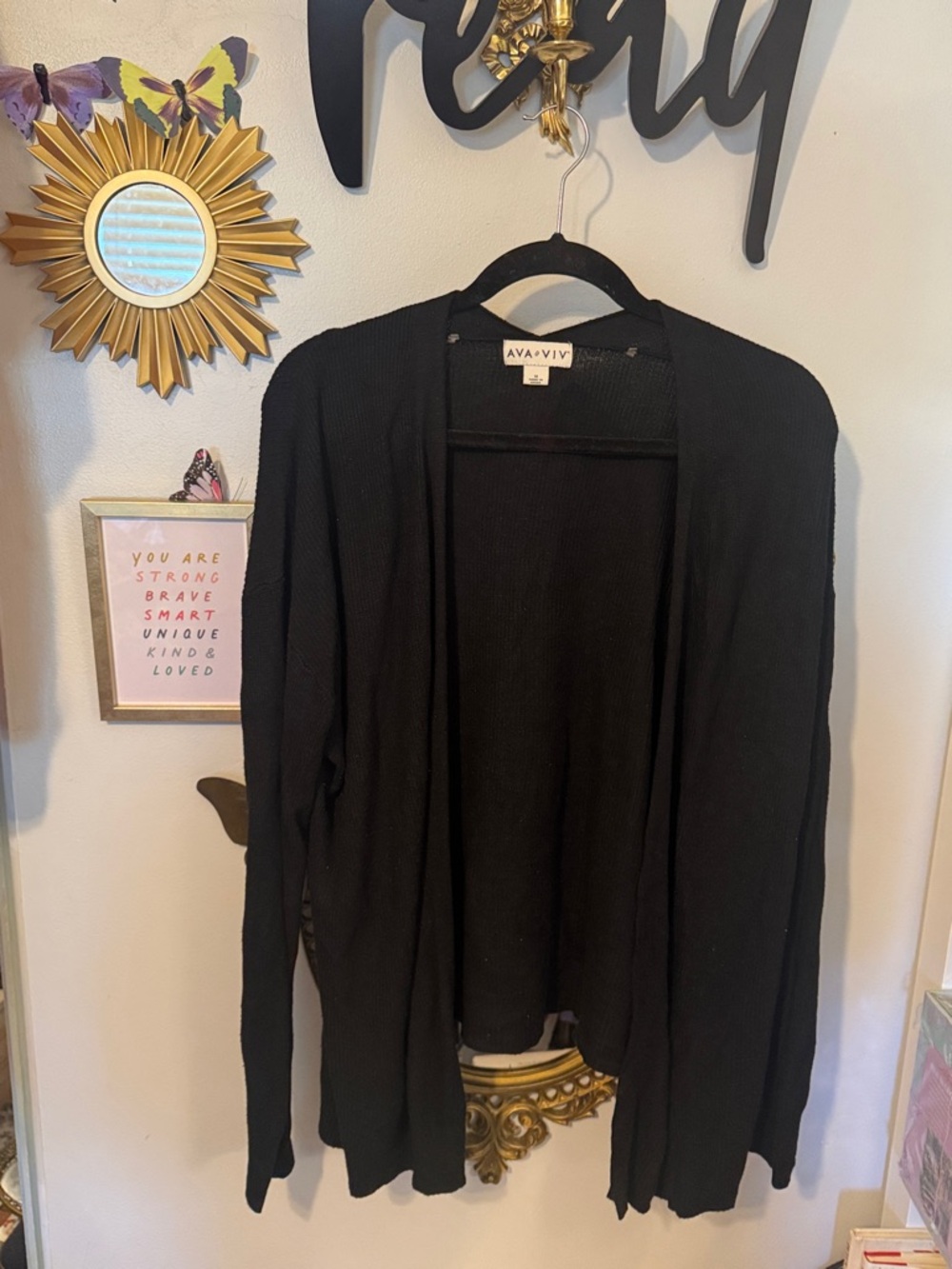 Longsleeve Black Woman's Cardigan